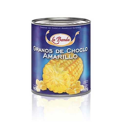 0350 CHOCLO GRANO AMARILLO LA BANDA LATA 800GR SIN TACC                                                                                                                                                                                                        