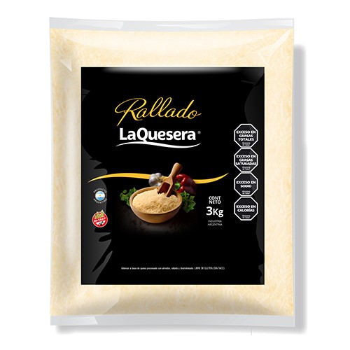 0417 QUESO RALLADO LA QUESERA X 3 KG SIN TACC                                                                                                                                                                                                                  