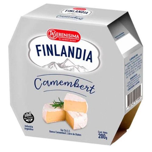 0421 CAMMEMBERT FINLANDIA X 200 GR SIN TACC                                                                                                                                                                                                                    