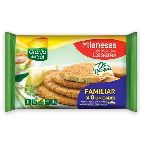 15318 MILANESA DE SOJA G. DEL SOL TIPO CASERA X 660GR                                                                                                                                                                                                           