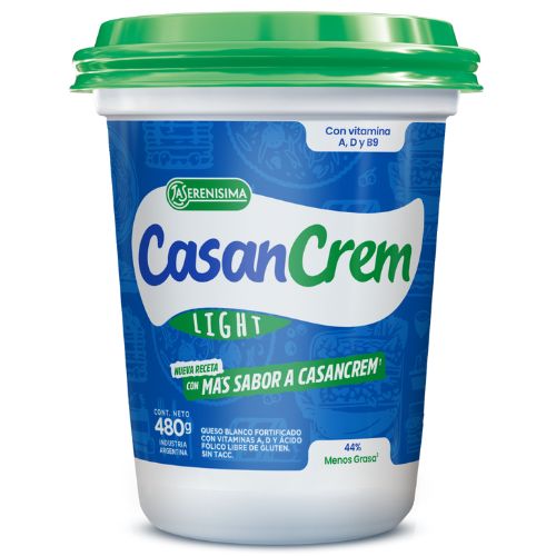 15609 CASANCREM QUESO BLANCO LIGHT X 480 GR SIN TACC                                                                                                                                                                                                            