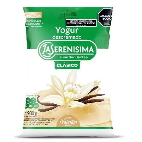 15615 YOGUR LA SERENISIMA VAINILLA DESCREMADO X 900 GR                                                                                                                                                                                                          