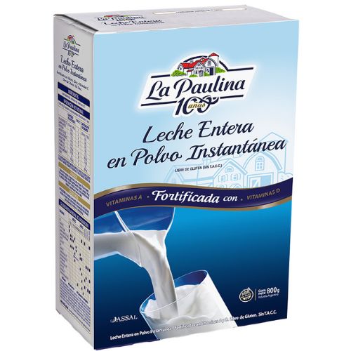 15779 LECHE EN POLVO ENTERA LA PAULINA X 800 GR SIN TACC                                                                                                                                                                                                        