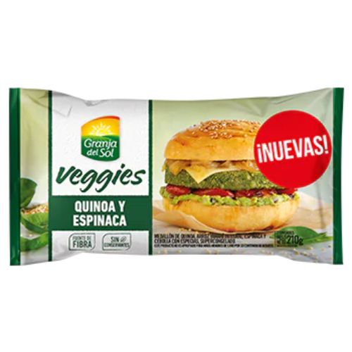 15830 HAMBURGUESA VEG. GDS QUINOA ESPINACA 4U X 105 GRS                                                                                                                                                                                                         