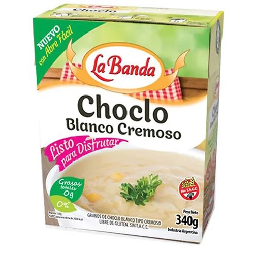 15882 CHOCLO CREMOSO BLANCO LA BANDA TETRA X 340 GRS                                                                                                                                                                                                            