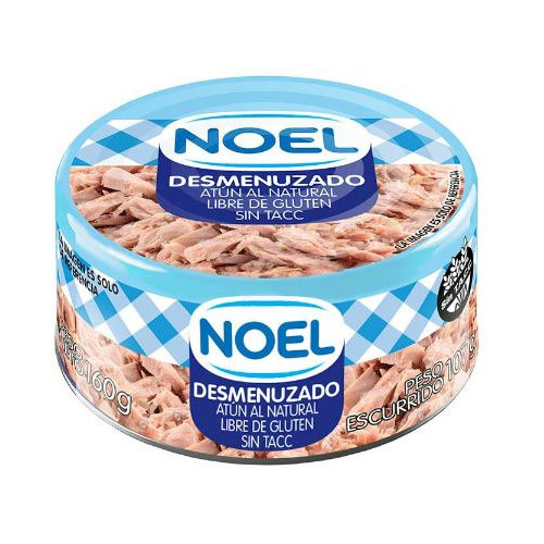 16225 ATUN DESMENUZADO NATURAL NOEL X 170 GRS SIN TACC                                                                                                                                                                                                          