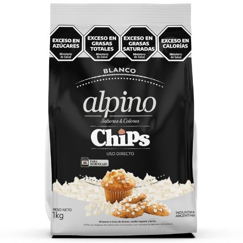 16278 CHIPS DE CHOCOLATE BLANCO ALPINO X 1 KG                                                                                                                                                                                                                   