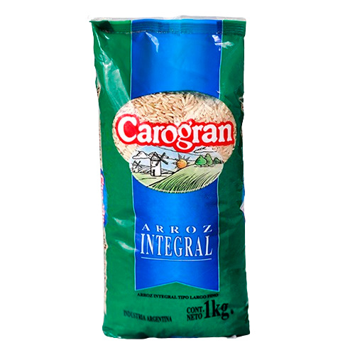 16718 ARROZ INTEGRAL CAROGRAN BOLSA X 1 KG                                                                                                                                                                                                                      