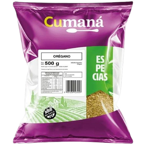 16761 OREGANO PURO CUMANA X 500 GRS SIN TACC                                                                                                                                                                                                                    