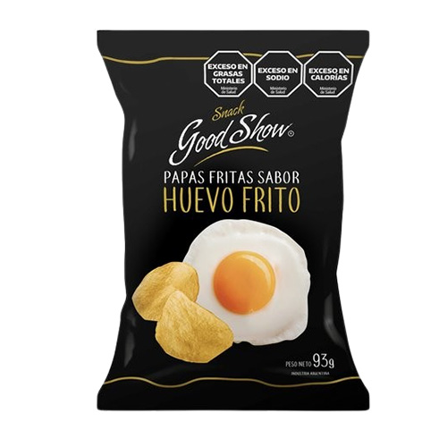 16771 PAPAS FRITAS SABOR HUEVO GOOD SHOW X 63 GRS                                                                                                                                                                                                               