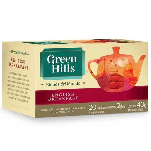 16906 TE ENGLISH BREAKFAST GREEN HILLS X 20 UDS                                                                                                                                                                                                                 