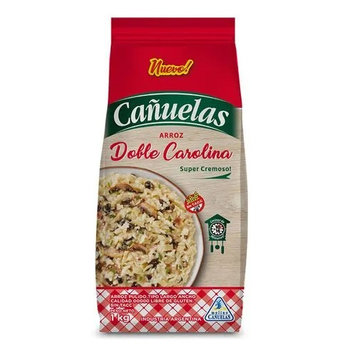 16919 ARROZ DOBLE CAROLINA CAÑUELAS X 1 KG S/TACC                                                                                                                                                                                                               