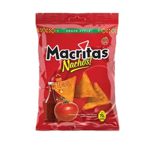 17008 NACHOS SABOR KETCHUP MACRITAS X 90 GRS                                                                                                                                                                                                                    