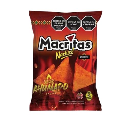 17011 NACHOS SABOR AHUMADO MACRITAS X 90 GRS                                                                                                                                                                                                                    