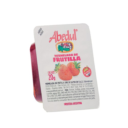 1929 MERMELADA INDIV FRUTILLA ABEDUL X 108 UDS SIN TACC                                                                                                                                                                                                        