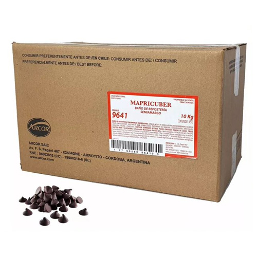 2305 GOTAS DE CHOCOLATE SEMIAMARGO MAPRICUBER X 10 KG                                                                                                                                                                                                          