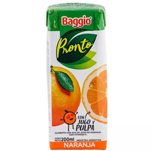 2379 JUGO BAGGIO PRONTO NARANJA X 200 CC                                                                                                                                                                                                                       