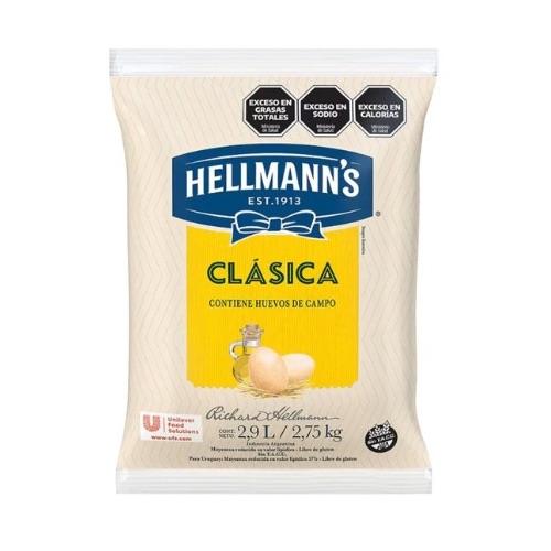 2580 MAYONESA HELLMANN´S CLASICA X 2900CC SIN TACC                                                                                                                                                                                                             