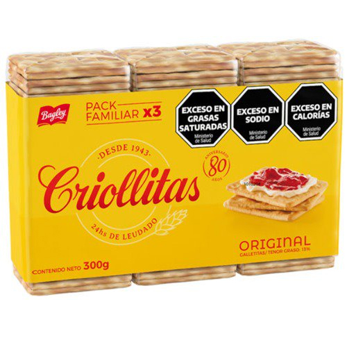 2829 GALLETITAS CRIOLLITAS 22 X 3 X 100 GR                                                                                                                                                                                                                     