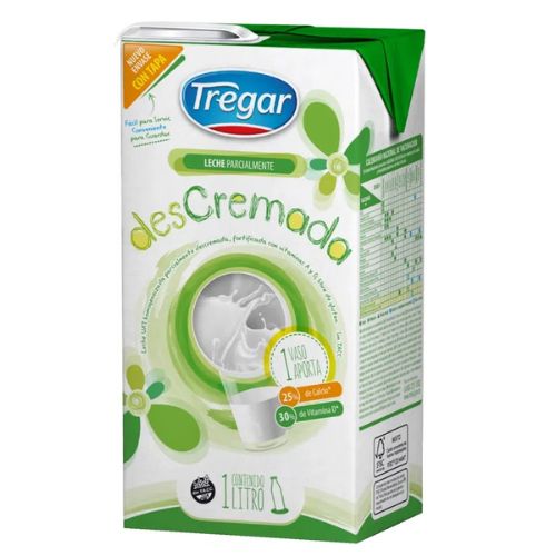 4299 LECHE DESCREMADA TREGAR X 1 LT SIN TACC                                                                                                                                                                                                                   