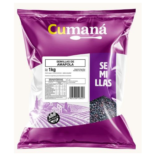 5091 SEMILLAS DE AMAPOLA CUMANA X 1 KG SIN TACC                                                                                                                                                                                                                