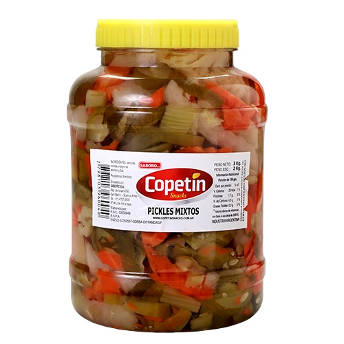 6000 PICKLES EN VINAGRE COPETIN X 3 KG                                                                                                                                                                                                                         