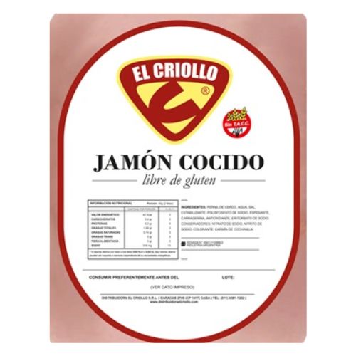 6243 JAMON COCIDO EL CRIOLLO RECTANGULAR SIN TACC                                                                                                                                                                                                              