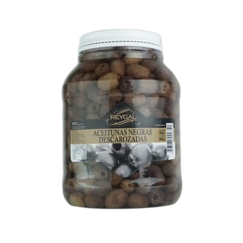 6277 ACEITUNAS NEGRAS DESCAROZADAS REYGAL X 2 KG                                                                                                                                                                                                               