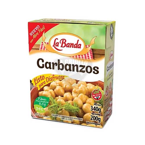 6334 GARBANZOS LA BANDA TETRA X 340 GR SIN TACC                                                                                                                                                                                                                