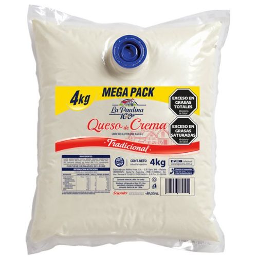 6881 QUESO BLANCO ENTERO LA PAULINA X 4 KG SIN TACC                                                                                                                                                                                                            