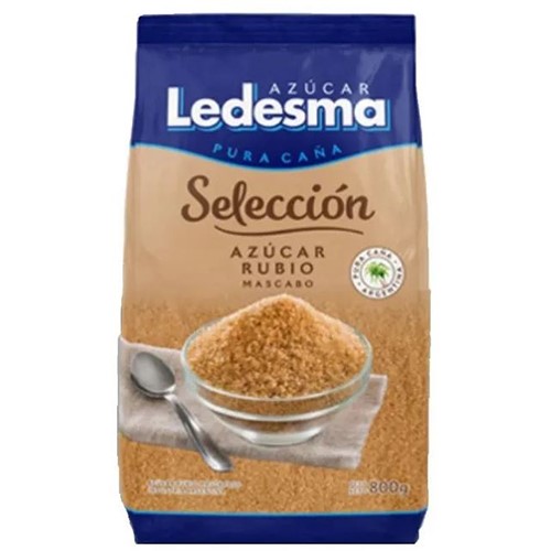 6954 AZUCAR RUBIA MASCABO LEDESMA X 800 GR SIN TACC                                                                                                                                                                                                            