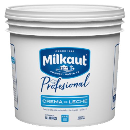 8099 CREMA DE LECHE MILKAUT BALDE X 5 LTS 44% SIN TACC                                                                                                                                                                                                         